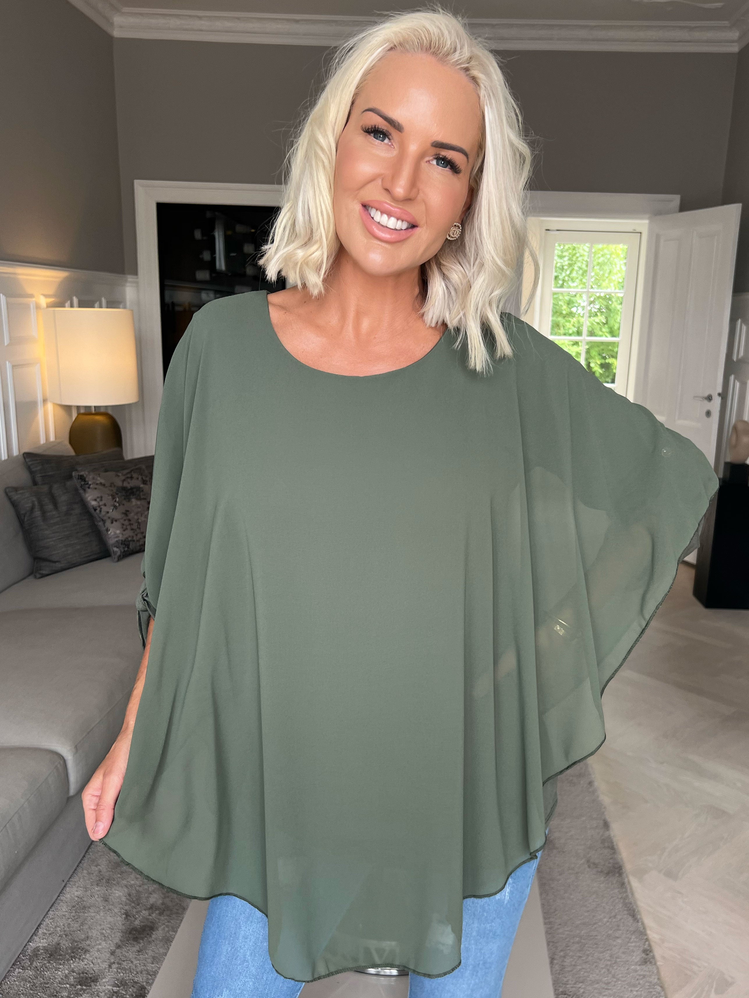 Kenya Shirt - Tunika med chiffonglager